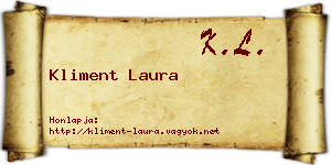 Kliment Laura névjegykártya