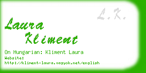 laura kliment business card